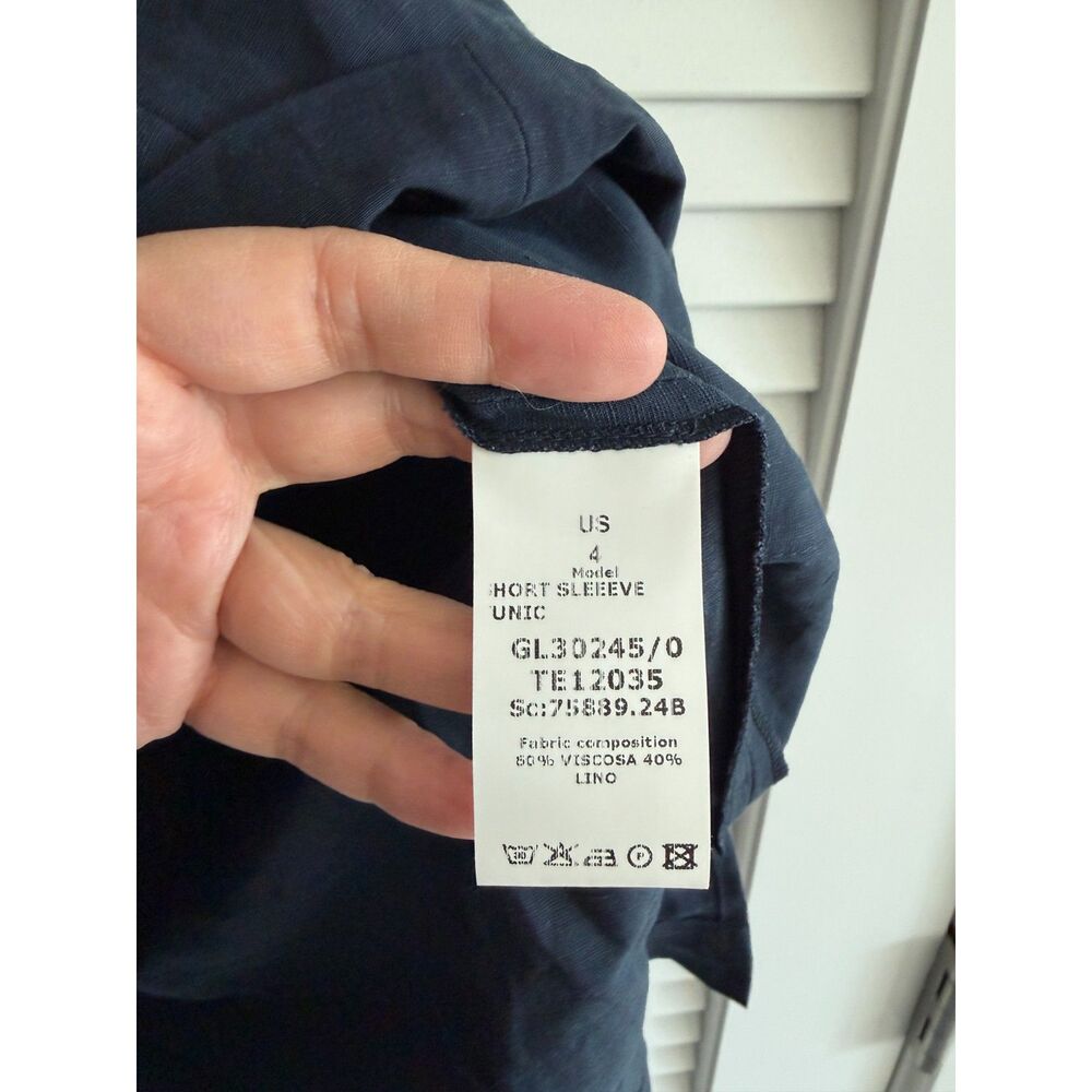 G. Label by Goop Mini Caftan Dress in Navy size 4 - Picture 3 of 9